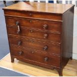 A Victorian mahogany bonnet chest, W.87cm, D.48cm, H.88cm