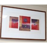 A modern limited edition print, 'Orient I', indistinctly signed, 198/250, 34 x 64cm