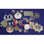 A quantity of military badges