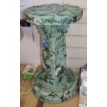 A Japanese celadon glaze stickstand, height 57cm