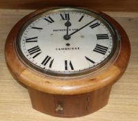 A 19th century mahogany wall clock, by Mathers & Son (a.f.)