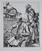 Stanley Anderson (1884-1966), line engraving, 'The Old Tinker', signed and inscribed Ed 50, 17.5 x