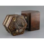 A 19th century Louis Lachenal Presentation cut brass inlaid thuya concertina, number 12378, with