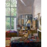 § Ken Howard (b.1932)oil on canvas'Dora, Midsummer's Day'signed57.5 x 39.5in.CONDITION: Oil on