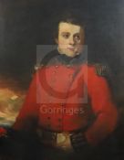Attributed to Andrew Geddes (1783-1844)oil on canvasHalf-length portrait of Barrington Pope