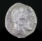 Ancient Coins, Attica, Athens AR Tetradrachm, c.454-404 BC., 17.1 g, 25mm Head of Athena right,