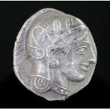 Ancient Coins, Attica, Athens AR Tetradrachm, c.454-404 BC., 17.1 g, 25mm Head of Athena right,