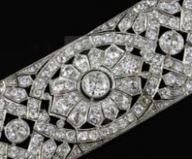 The Property of Dame Kiri Te Kanawa - An impressive Art Deco style pierced platinum and millegrain