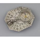 An 18th century octagonal silver Butterfield dial, signed Butterfield à Paris, 2 x 1.75in.CONDITION: