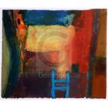 § Barbara Rae (b.1943)mixed media on paper'Antonio's Chair' 1996signed, Art First label verso11.25 x