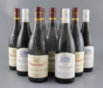 Six bottles of Chateauneuf-du-Pape, Caves des Papes, 2001 and three bottles of Pommard, Domaine Jean