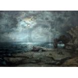 L. V. Erhardt (19th C. Austrian)oil on canvasMoonlit coastal landscapesigned and dated '7832 x