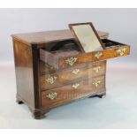 A George III mahogany Chippendale period dressing chest with fitted top drawer and three further