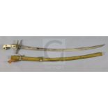 A good 1831 regulation general officer's mameluke sword of General Sir George Balfour, etched