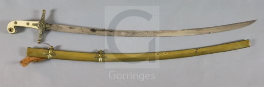 A good 1831 regulation general officer's mameluke sword of General Sir George Balfour, etched