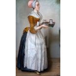 Lina Krieger (After Jean-Etienne Liotard)pastel'La chocolatiere'signed33 x 20.5in.CONDITION: Paste