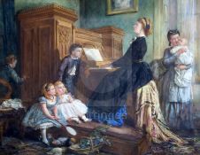 Circle of Frederick Walker A.R.A., O.W.S. (1840-1875)watercolour"Playing the Organ"18.5 x 23.75in.