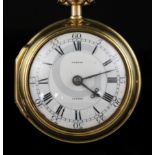 Eardley Norton, London, a George III gold pair-cased keywind cylinder pocket watch, No. 3019, the