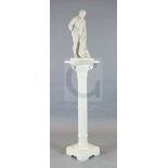 Italian, after the antique, the Farnese Hercules, composite white marble statue, 1ft. 10in. raised