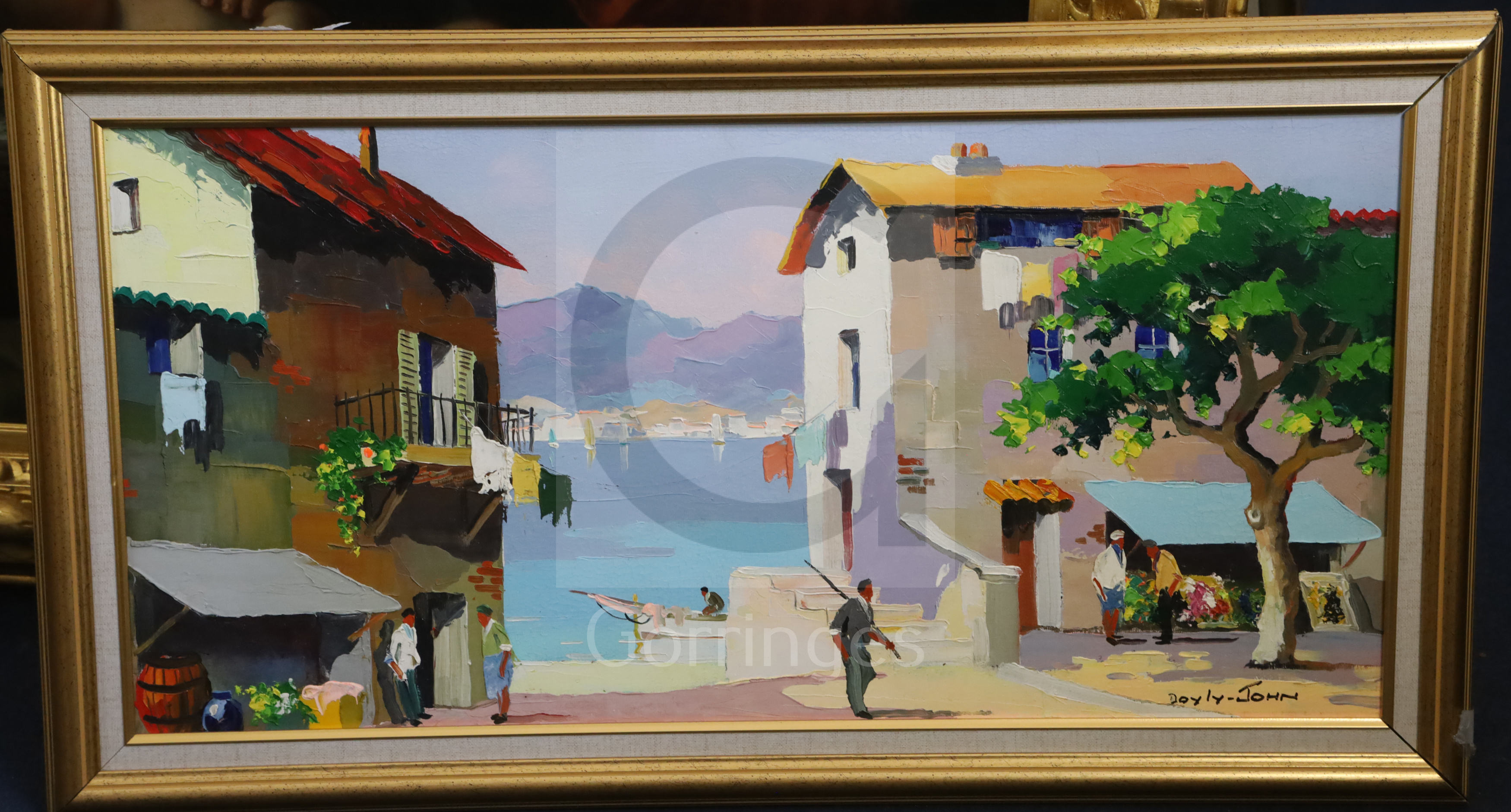 § Cecil Rochfort D'Oyly John (1906-1993)oil on canvasMediterrenean coastal scenesigned13 x 27in. - Image 2 of 3