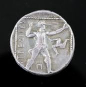 Ancient Coins, Pamphylia, Aspendos AR Stater, c.420-350 BC, 10.8g, 21mm, two wrestlers grappling,