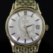 A gentleman's early 1960's 18ct gold Omega Constellation Automatic Chronometer wrist watch, on
