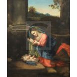 After Corregio (1494-1534)oil on canvasThe Adoration of the Child (Uffizi, Florence)18 x 15in.