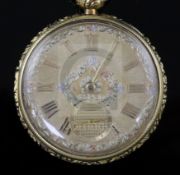 Joseph Johnson, Liverpool, a George III 18ct three-colour gold open-face keywind lever pocket watch,