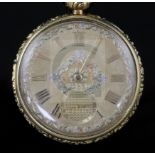 Joseph Johnson, Liverpool, a George III 18ct three-colour gold open-face keywind lever pocket watch,