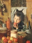 19th Century German Schooloil on panelBoy raiding the larder15.75 x 12in.CONDITION: Oil on panel