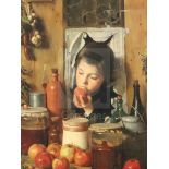 19th Century German Schooloil on panelBoy raiding the larder15.75 x 12in.CONDITION: Oil on panel