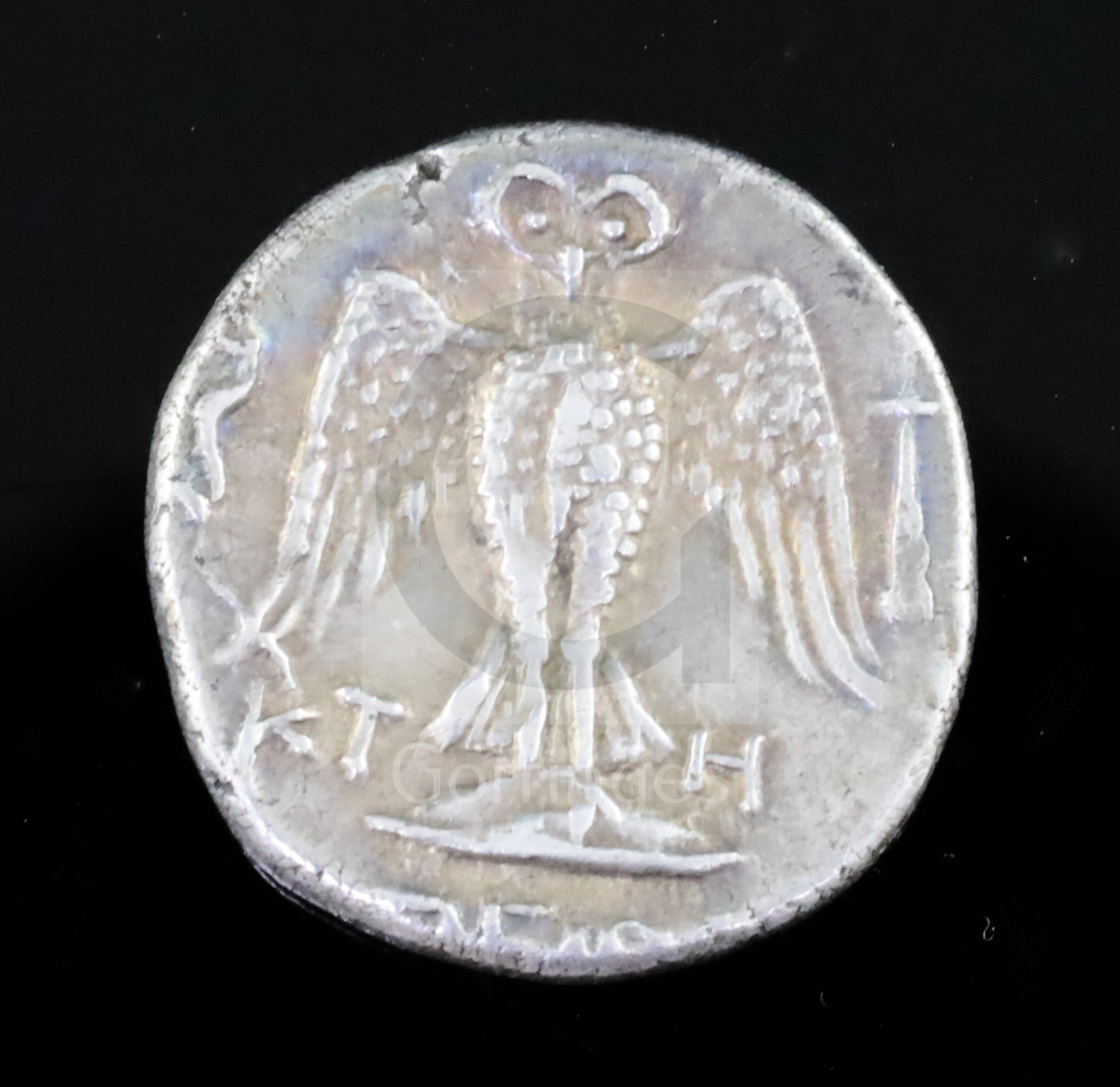 Ancient Coins, Greek Pontus, Amisos AR Drachm, c.400-360 BC., 5.6g, 19mm, Turreted and draped bust - Image 2 of 2
