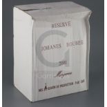 Six bottles of Reserve 2001 Margaux, Maison Johanes BoubeeCONDITION: In original cardboard box,