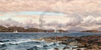 John Brett ARA (1831-1902)oil on board and companion piece,Longships Lighthouse & 'The