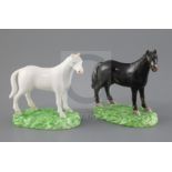 Two rare Derby figures of a horse, c.1810-25, red crowned D and batons marks, L. 10cmCONDITION: