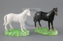 Two rare Derby figures of a horse, c.1810-25, red crowned D and batons marks, L. 10cmCONDITION: