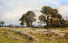 Daniel Sherrin (1868 - 1940)oil on canvasHarvesters at restsigned19.5 x 29.5in.CONDITION: Oil on