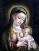 Follower of Francesco Albani (1578-1660)oil on canvasMadonna and child14 x 11in.CONDITION: Oil on