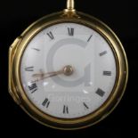 Richard Clarke, Cheapside, a George III gold pair-cased keywind cylinder pocket watch, No. 389, with