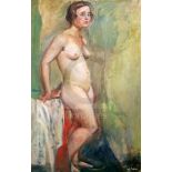 § Dod Procter (1892-1972)oil on canvasStanding female nudesigned30 x 20in.CONDITION: Oil on canvas