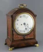 Dwerrihouse Carter & Son, Berkeley Square. A George III mahogany cased hour repeating bracket clock,