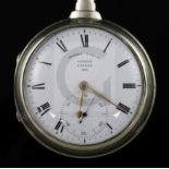 Morris Tobias, London, a George III silver pair-cased keywind rack lever pocket watch, No. 992,