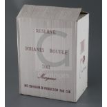 Six bottles of Reserve 2001 Margaux, Maison Johanes BoubeeCONDITION: In original cardboard box,