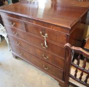 A George III mahogany chest, W.114cm, D.52cm, H.101cm