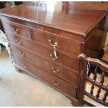 A George III mahogany chest, W.114cm, D.52cm, H.101cm