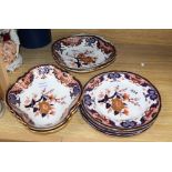 An Aynsley eight piece "Japan" pattern part dessert set