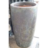 An Atlantis glazed cylindrical planter, W.53cm, H.92cm