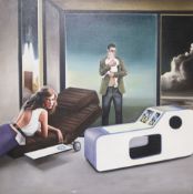 Jago Max Williams, oil on canvas, 'A New Hope', signed and dated 2001 verso, 76 x 76cm, unframed