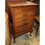 An Edwardian music cabinet, W.53cm