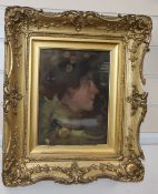 David Gow, oil on canvas, Portrait of a lady, 30 x 23cm